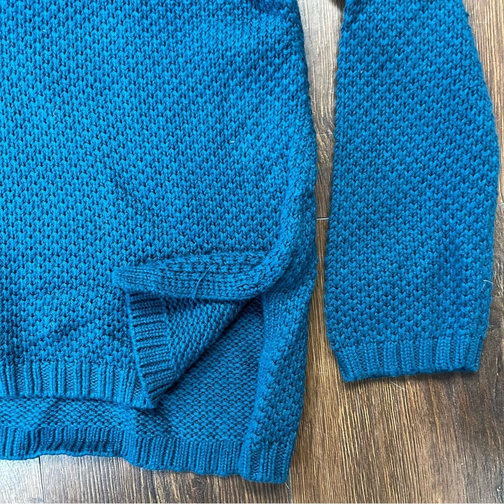 Talbots teal turtleneck sweater SZ LG - Picture 4 of 5